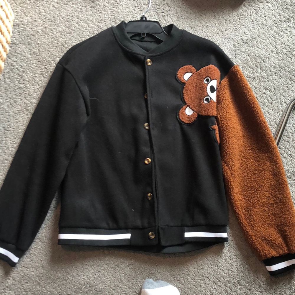 Cheap shein teddy bomber